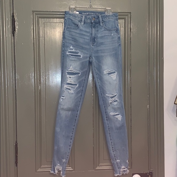 American Eagle Outfitters Denim - American Eagle Super Hi-Rise Jegging Size: 0